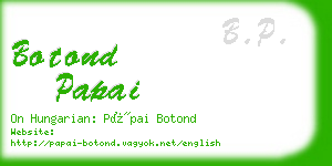 botond papai business card